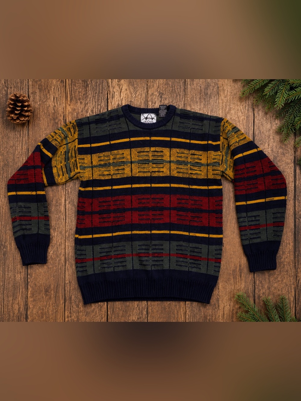 🧵 Vintage 90s X StatX Crewneck Sweater – Men’s M – Made in Korea